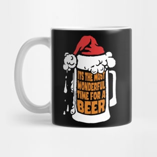 its the most wonderful time for a beer, funny christmas beer drinking Mug